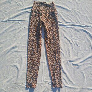 Aerie OFFLINE Real Me High Waisted Crossover Legging - Leopard Print  Size Small